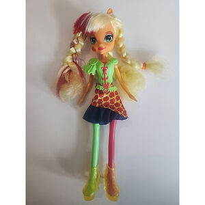 My Little Pony MLP Equestria Girls Apple Jack Rainbow Rocks Neon Single 9” Doll